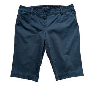 The Limited Drew Fit Bermuda Shorts Preppy Summer Navy Blue - Size 14
